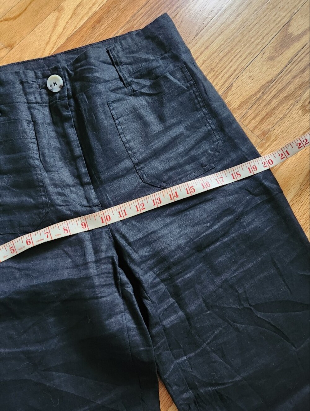 Quince Wide Leg Linen Patch Pocket Pant size 6 in black - Picture 10 of 10
